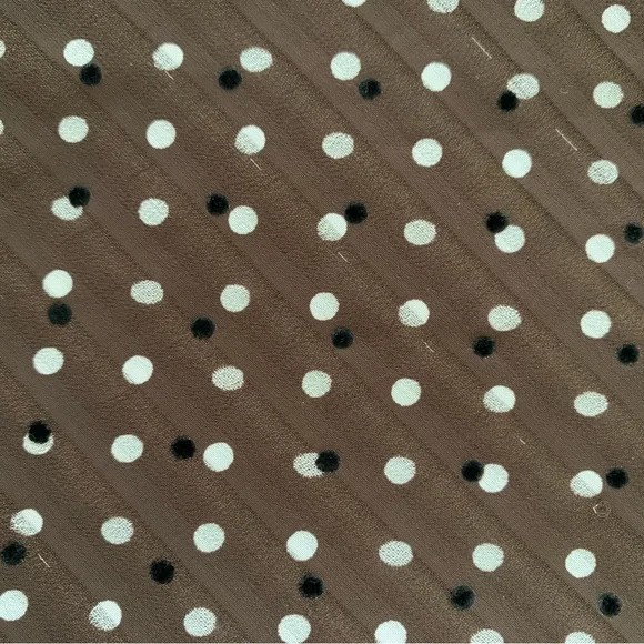 Tokyo Style Polka Dot Brown Skirt Size 6 - Picture 3 of 6